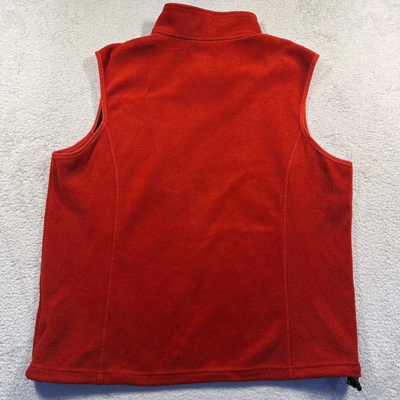 L.L.Bean Trail Model Polartec Fleece Vest Full Zip Mens XL Orange Fall Gorpcore - Picture 2 of 8